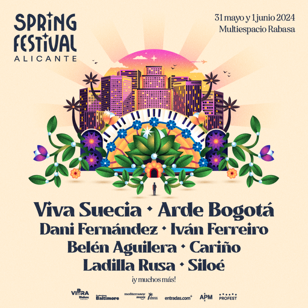 Cartel Spring Festival 2024 31 de mayo y 1 de junio 2024 Alicante